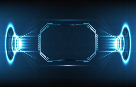abstract background of futuristic sci-fi hud displayのイラスト素材