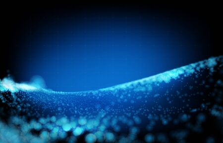 abstract background of glow flowing data stream smooth waveのイラスト素材