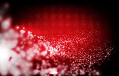abstract background of red glow flowing data stream with smooth waveのイラスト素材