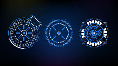 Abstract futuristic background of Circle interface sci fi frame hud ui collection