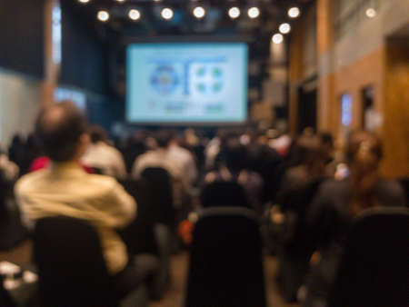 Abstract blurred video camera in seminar roomの写真素材