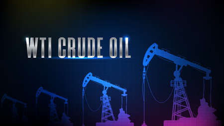 abstract background of blue wti crude oil stock market tradingのイラスト素材