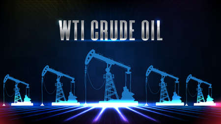 abstract background of blue wti crude oil stock market tradingのイラスト素材