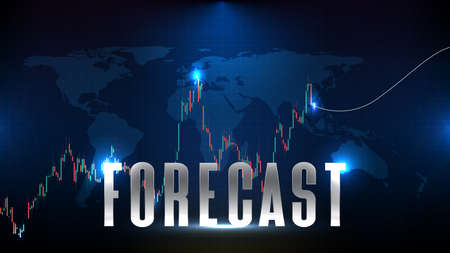abstract futuristic technology background of forecasting stock market