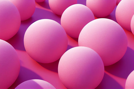 close up pink soft ball snack , generative art by A.I.の素材