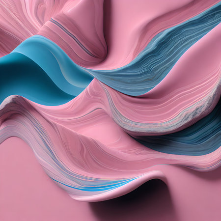 abstract pastel smooth lines curvy, generative art by A.I.の素材
