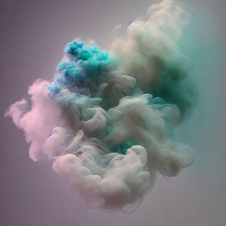 abstract gradient smoke explode , generative art by A.Iの素材