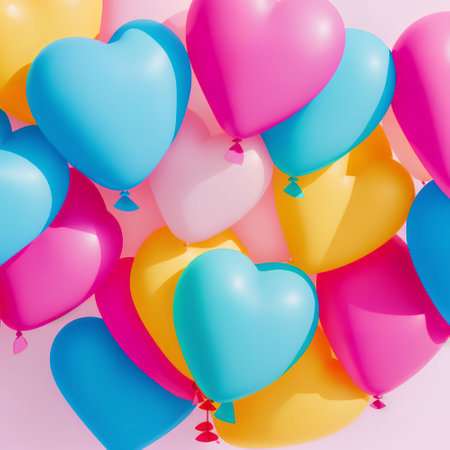 party colorful balloon background, generative art by A.Iの素材