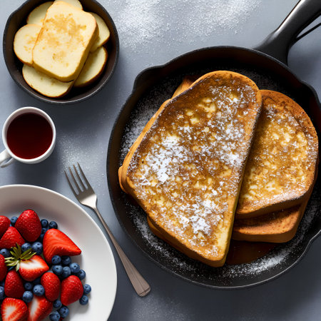 plain french toast, generative art by A.I.の素材