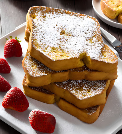 plain french toast, generative art by A.I.の素材