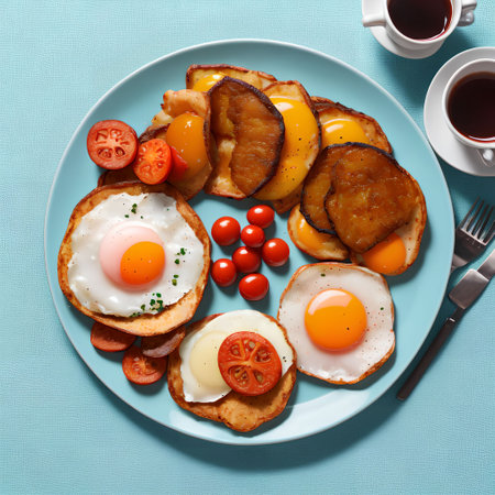 English Breakfast set, generative art by A.I.の素材