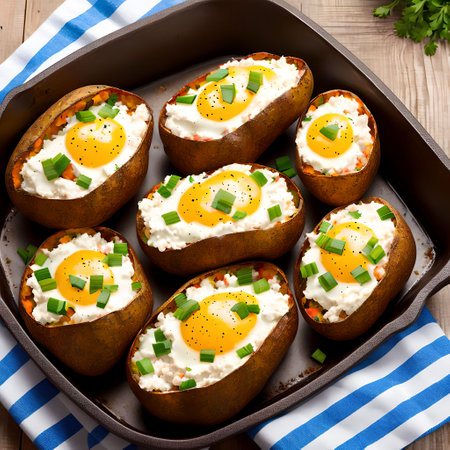 Loaded Baked Potatoes, generative art by A.I.の素材