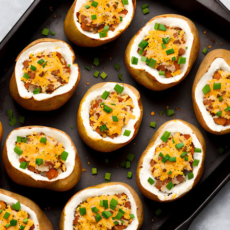 Loaded Baked Potatoes, generative art by A.I.の素材