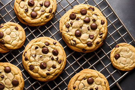 Chocolate chip cookies, generative art by A.I.の素材