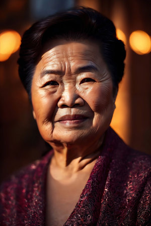 middle aged older lady woman people, generative AIの素材