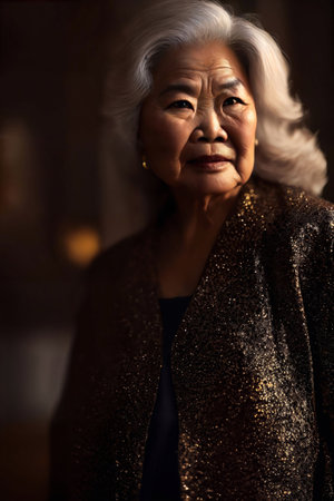 middle aged older lady woman people, generative AIの素材