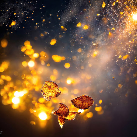 close up of flying slice fries chips in the air, generative AIの素材