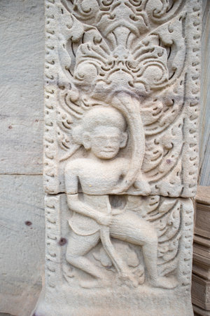 Phimai stone castle ancient at historical park, Phimai District, Nakhon Ratchasimaの写真素材
