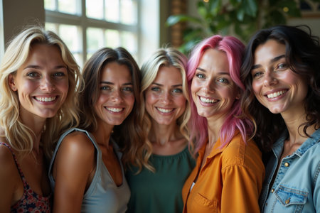 group of diversity people happy and smile, generative AIの素材