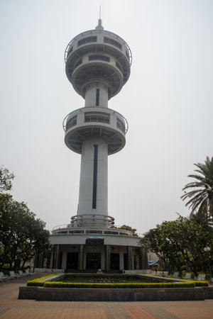 Banharn Jamsai Tower an Observation deck at Suphanburi Province Thailand