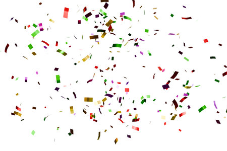 3d render of color confetti party celebrationの写真素材