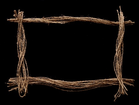 frame with lace on dark  backgroundの写真素材