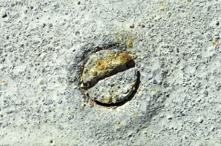 rusty bolt  on   white background の写真素材