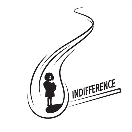 A little girl standing on a burning matchのイラスト素材