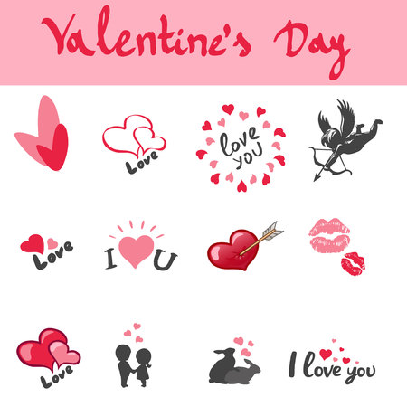 Icon Set for Valentine s Dayのイラスト素材