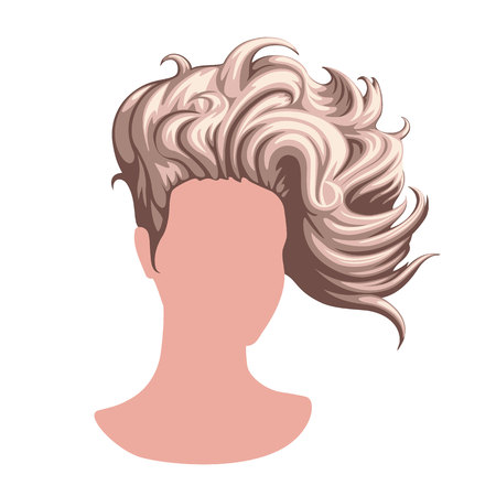 Stylish female hairstyleのイラスト素材