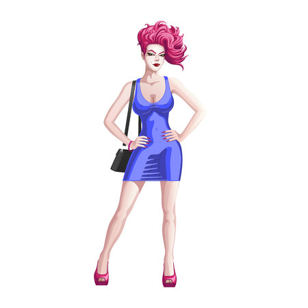 Attractive young girlのイラスト素材