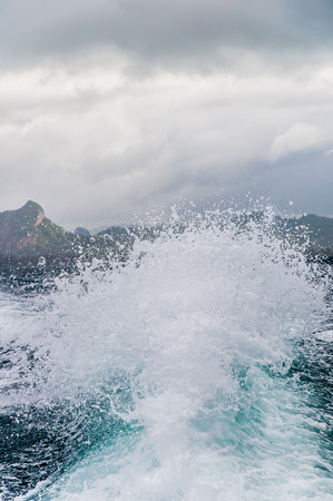 Amazing waves on stormの写真素材