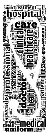 Medical info-text graphic and arrangement concept on white background  word cloud の写真素材