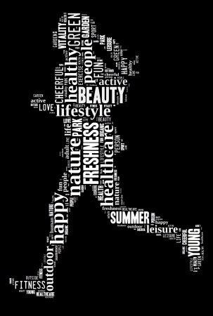 Healthcare info-text graphic and arrangement concept on black background  word cloud の写真素材