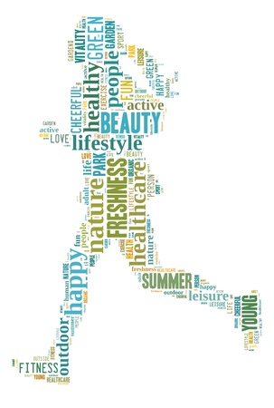 Healthcare info-text graphic and arrangement concept on white background  word cloud の写真素材