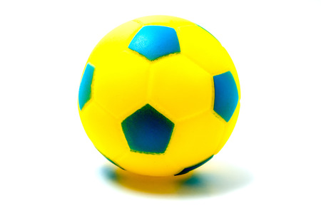 Toy ball for baby isolated on white backgroundの写真素材