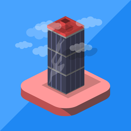 isometric building icon game  appのイラスト素材