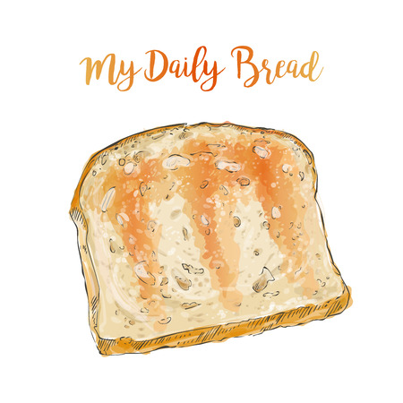 vector toasted breadのイラスト素材