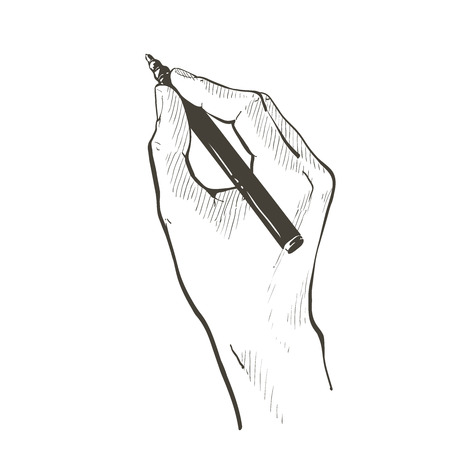 hands with penのイラスト素材
