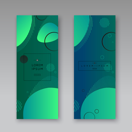 Banner covers template set modern abstract background. Vector art illustrationのイラスト素材