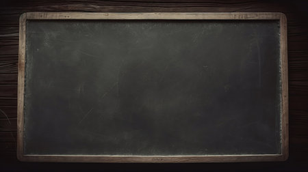 Chalk stained grunge blackboard with space for copyの素材