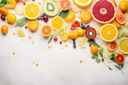 Healthy food background with copy spaceの素材