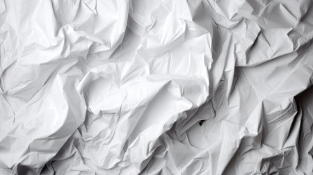 Blank white crumpled and creased paper poster texture backgroundの素材