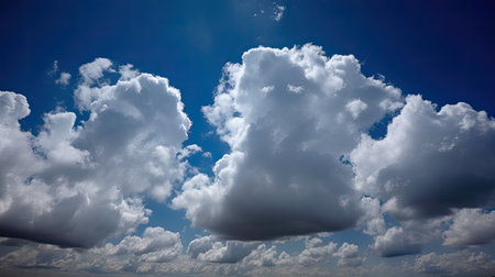 Blue sky with lots of clouds wallpaperの素材