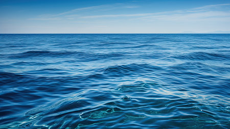 Calm be on a clear day. Summer blue backgroundの素材