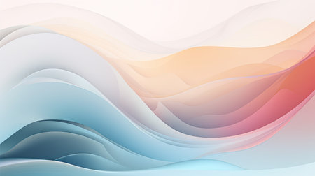 colorful abstract background with wavy shapes and pastel colorsの素材