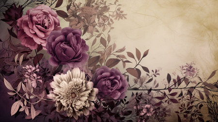 Floral background with ample copy space for creative projectsの素材