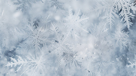 Ice and snowflake background with copy spaceの素材