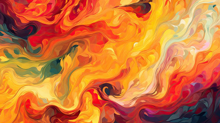 Artful chaos - abstract design with vibrant colors, swirling strokesの素材