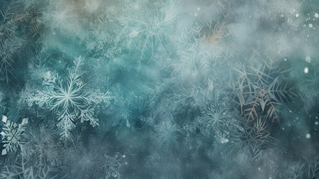 snowflake texture with ice crystals and intricate patternsの素材